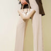 Belted Palazzo Pants Beige