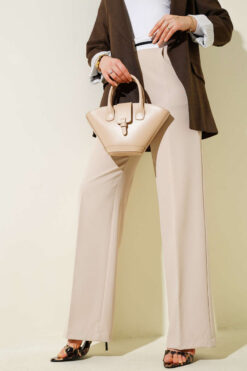 Belted Palazzo Pants Beige