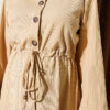 Belted Tulle Ankle-Cuffed Dress Beige - الصورة 4