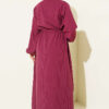Belted Tulle Ankle-Cuffed Dress Plum - Imagen 3
