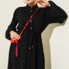 Belted Tulle Ankle-Cuffed Dress Black - immagine 2