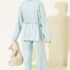 Waistbanded Pocket-Detail Two-Piece Set Baby Blue - Afbeelding 3
