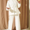 Waistbanded Pocket-Detail Two-Piece Set Ecru - الصورة 2