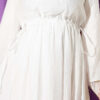 Belted Tunic Dress with Lace Details White – Image 4