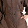 Waist-Elasticated Hoodie and Jogger Set Brown - immagine 4