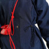 Waist-Elasticated Hoodie and Jogger Set Navy Blue - Image 4