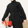 Waist-Elasticated Hoodie and Jogger Set Black - Afbeelding 2