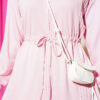 Waist-Elastic Ribbed French Terry Two-Piece Set Pink - Image 4