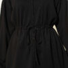 Waist-Elastic Ribbed French Terry Two-Piece Set Black - immagine 4