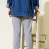 Waist and Ankle Elastic Jogger Pants Slate Grey - الصورة 3