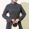 Waist-tie Detailed Hem Edge Two-Piece Set Anthracite – Bild 2