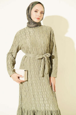 Alternative view of Striped Ruffled Belted Dress Hazel