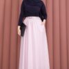 Belted Pocketed Casual Summer Skirt Pink - الصورة 3