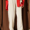 Elastic Waist Pocketed Tencel Trousers Beige