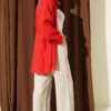 Elastic Waist Pocketed Tencel Trousers Beige - Imagen 3