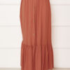 Elastic Waist Button Detail Modest Skirt Terracotta - immagine 2
