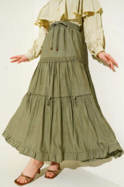 Elastic Waist Bow Skirt Hazel