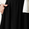 Elastic Waist Wide-Leg Fabric Trousers Black - الصورة 4