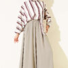 Elastic Waist Wide-Leg Fabric Trousers Mink - Afbeelding 2