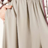 Elastic Waist Wide-Leg Fabric Trousers Mink - Afbeelding 4