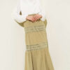 Elastic Waist Lace Trim Muslin Skirt Hazel - Image 2