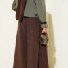 Elastic Waist Pants Skirt Brown - Image 3