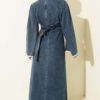Waist-Detail Embroidered Denim Dress Denim Blue - Image 3