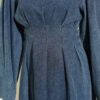 Waist-Detail Embroidered Denim Dress Denim Blue - Image 4