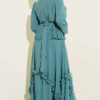 Embellished Ruffled Chiffon Evening Dress Hazel - الصورة 3