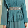 Embellished Ruffled Chiffon Evening Dress Hazel - الصورة 4