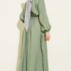 Belted Tunic with Buttons Long Two-Piece Set Hazel - Image 3