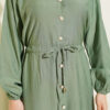 Belted Tunic with Buttons Long Two-Piece Set Hazel - Image 4