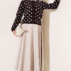 Beaded Patterned Knit Cardigan Brown - Imagen 2
