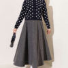 Beaded Patterned Knit Cardigan Navy Blue - الصورة 2