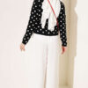 Beaded Patterned Knit Cardigan Black – Bild 3