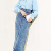 Five-Button Denim Skirt Blue – Image 2