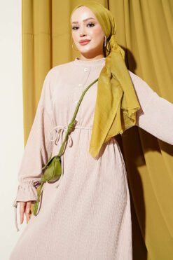 Alternative view of Knit Dress with Ankle Ties Beige
