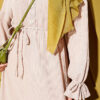 Knit Dress with Ankle Ties Beige - immagine 4