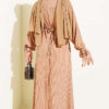 Knit Dress with Ankle Ties Latte – Bild 3
