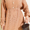 Knit Dress with Ankle Ties Latte – Bild 4
