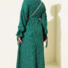 Knit Dress with Ankle Ties Green - Imagen 3