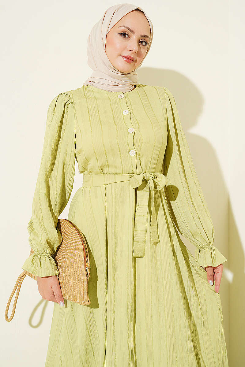 Ankle Ruffled Half-Button Dress Hazel – Bild 2