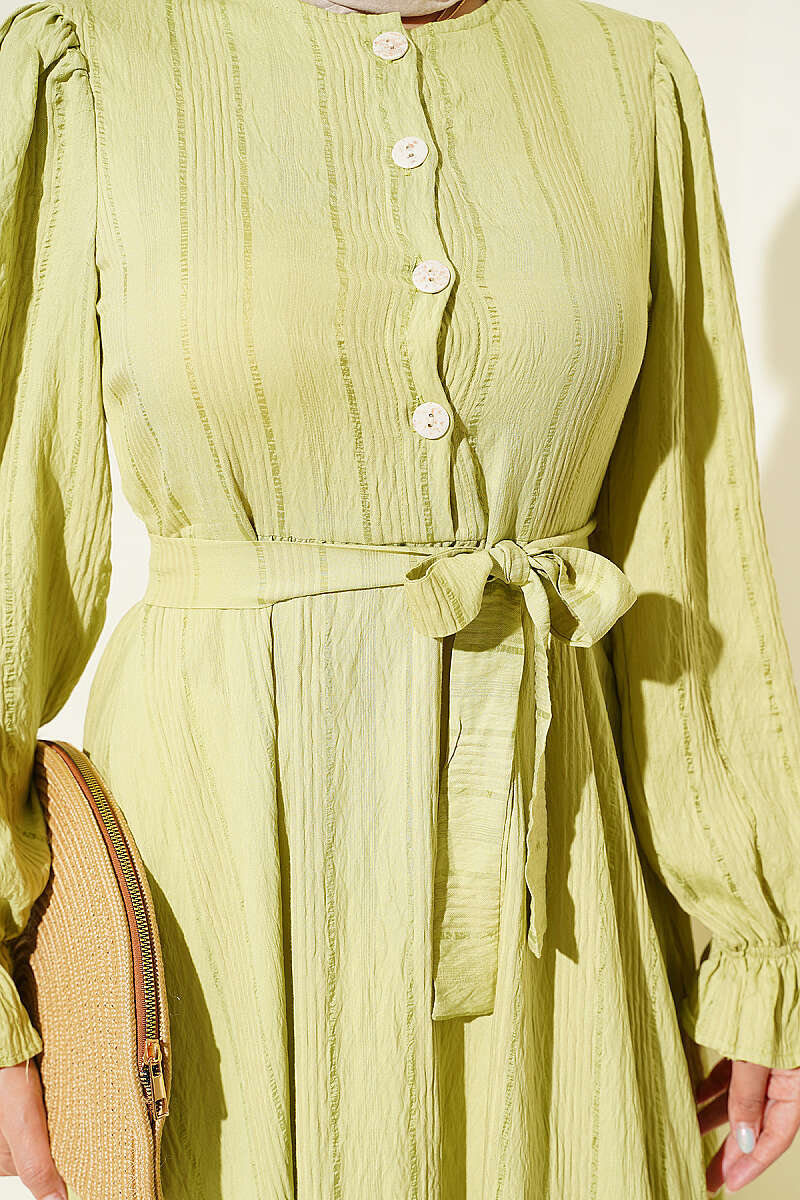 Ankle Ruffled Half-Button Dress Hazel – Bild 4