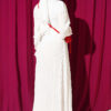 Ankle Ruffled Half-Button Dress Ecru - Imagen 3