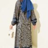 Ankle-Cuffed Check Pattern Dress Blue - Afbeelding 3