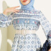 Ankle-Cuffed Authentic Patterned Dress Blue - Image 2