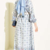 Ankle-Cuffed Authentic Patterned Dress Blue - Image 3