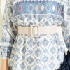 Ankle-Cuffed Authentic Patterned Dress Blue - Image 4