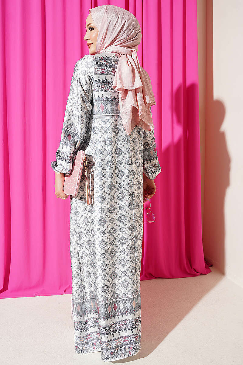 Ankle-Cuffed Authentic Patterned Dress Mint - الصورة 3