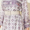 Ankle-Cuffed Authentic Patterned Dress Purple - Image 4